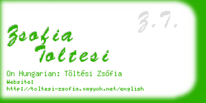 zsofia toltesi business card