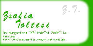 zsofia toltesi business card